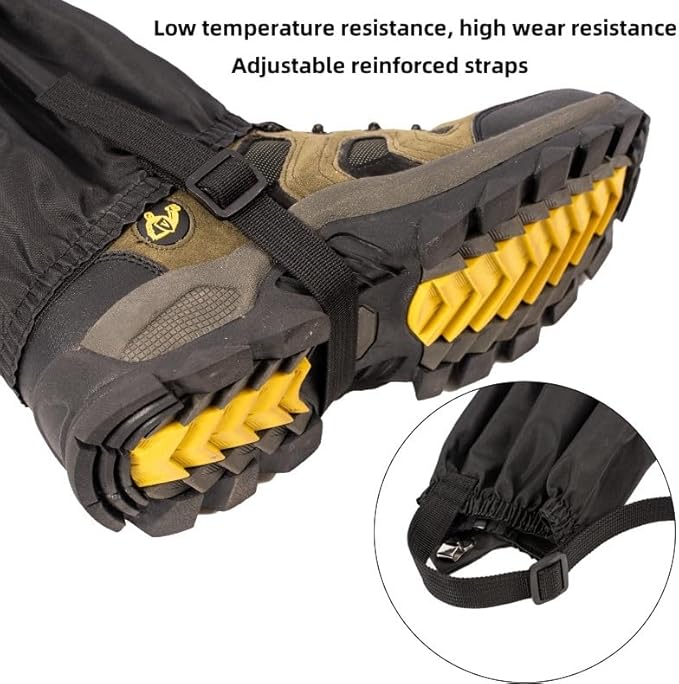 Leg Gaiters, Waterproof,Lightweight and Adjustable, Snow Boot Gaiters, for Men and Women Hiking, Walking, Hunting, Backpacking,Skiing, Mountaineering