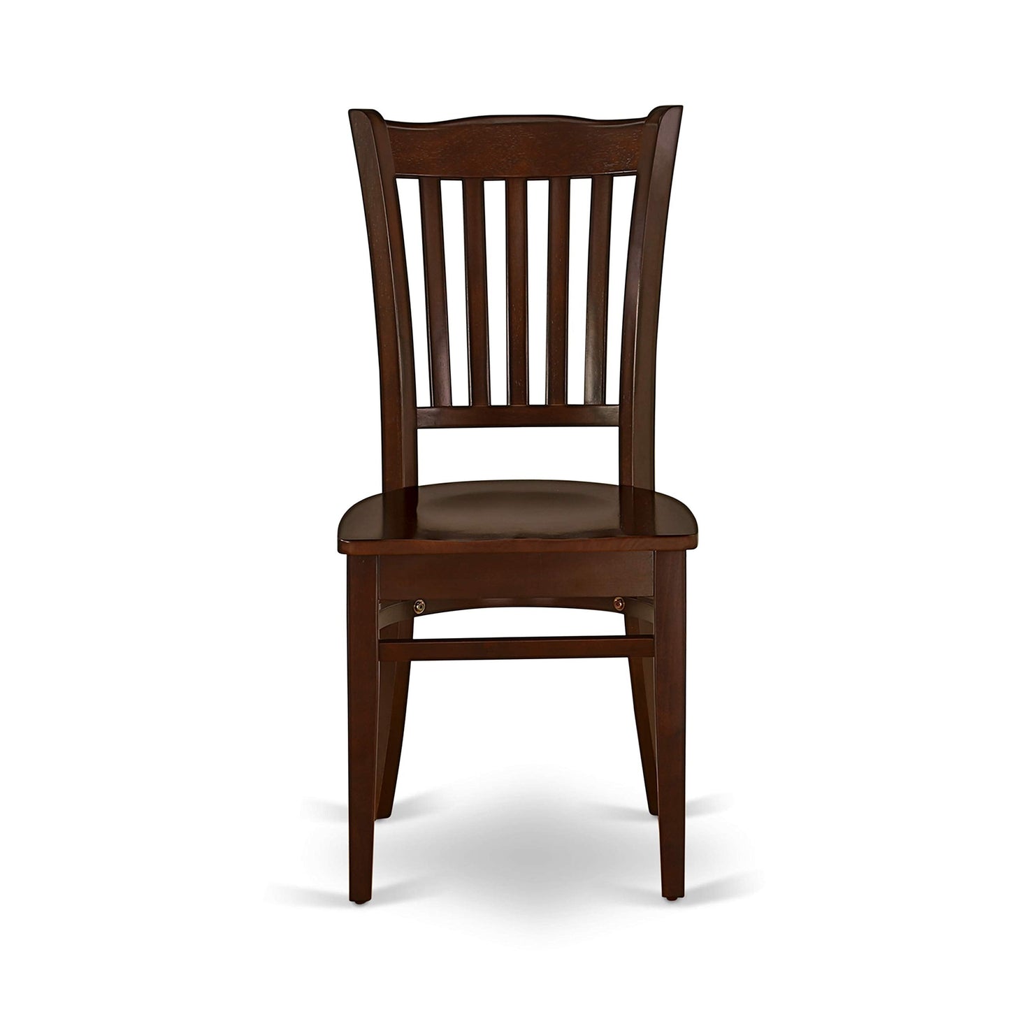 East West Furniture DUGR7-MAH-W 7 Piece Kitchen Table & Chairs Set Consist of a Rectangle Dining Room Table and 6 Solid Wood Seat Chairs, 36x60 Inch, Mahogany