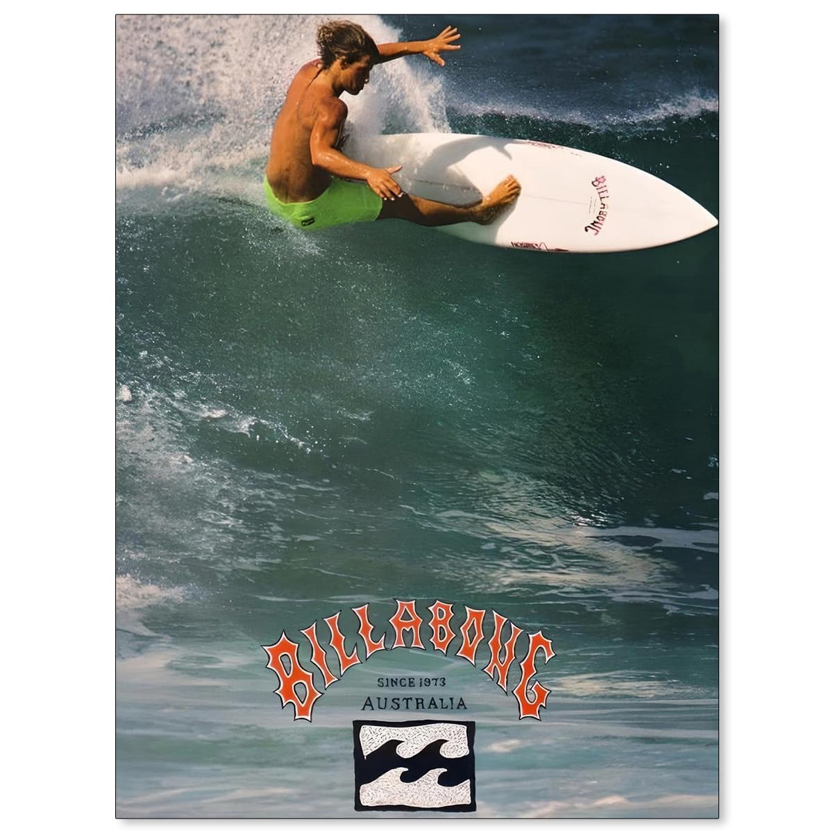 Jefuzh 90s Beach Ocean Surf Posters Summer Surfing Wall Art Trendy Coastal Surfer Picture Prints for Apartment Bedroom Wall Decor 12X16 inch Unframed