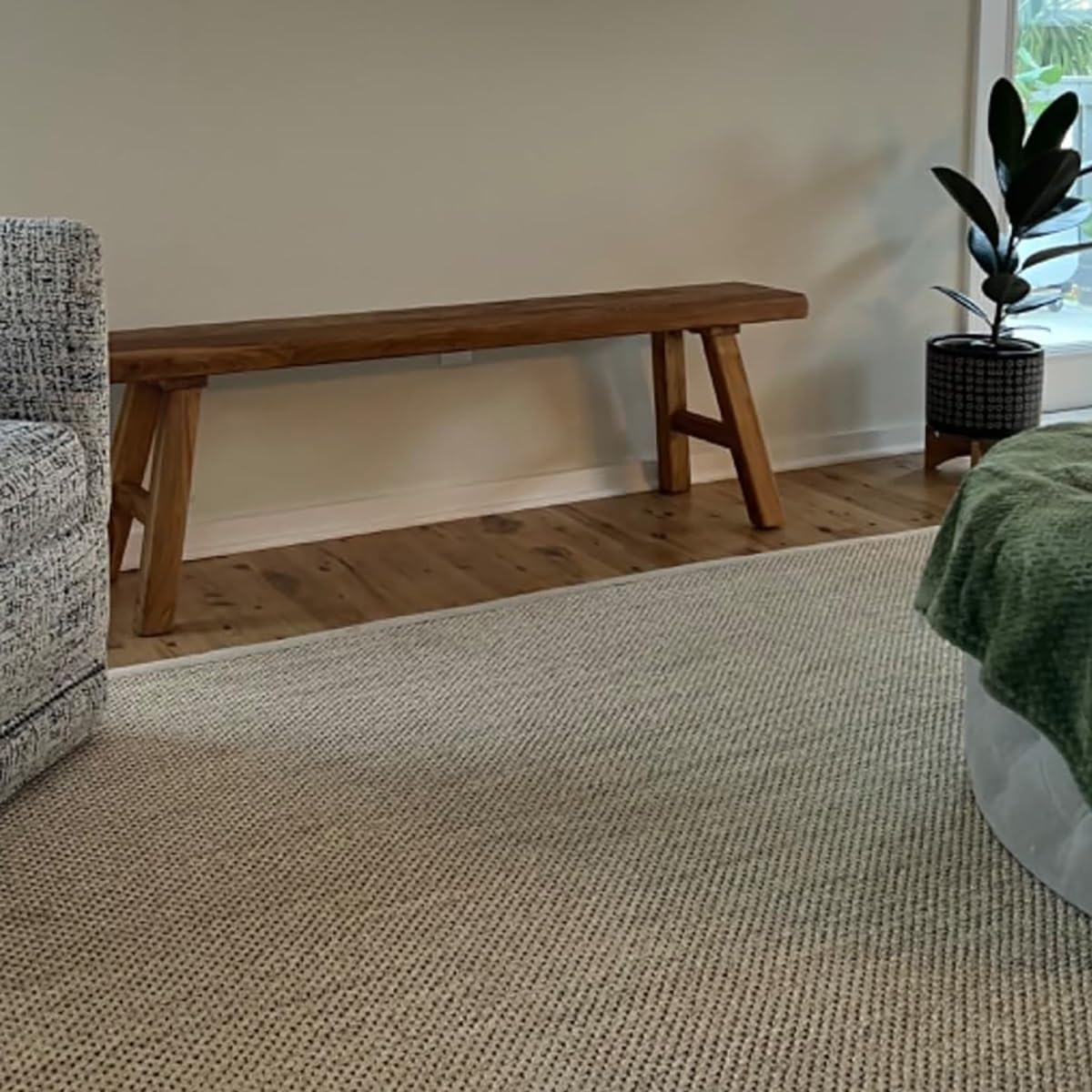 LLYLAFDC 39“ Farmhouse Wooden Living Room Dining Indoor Multifunctional Elm Benches Wood Kitchen Entryway Solid Wood Bench for Hallway 100cm