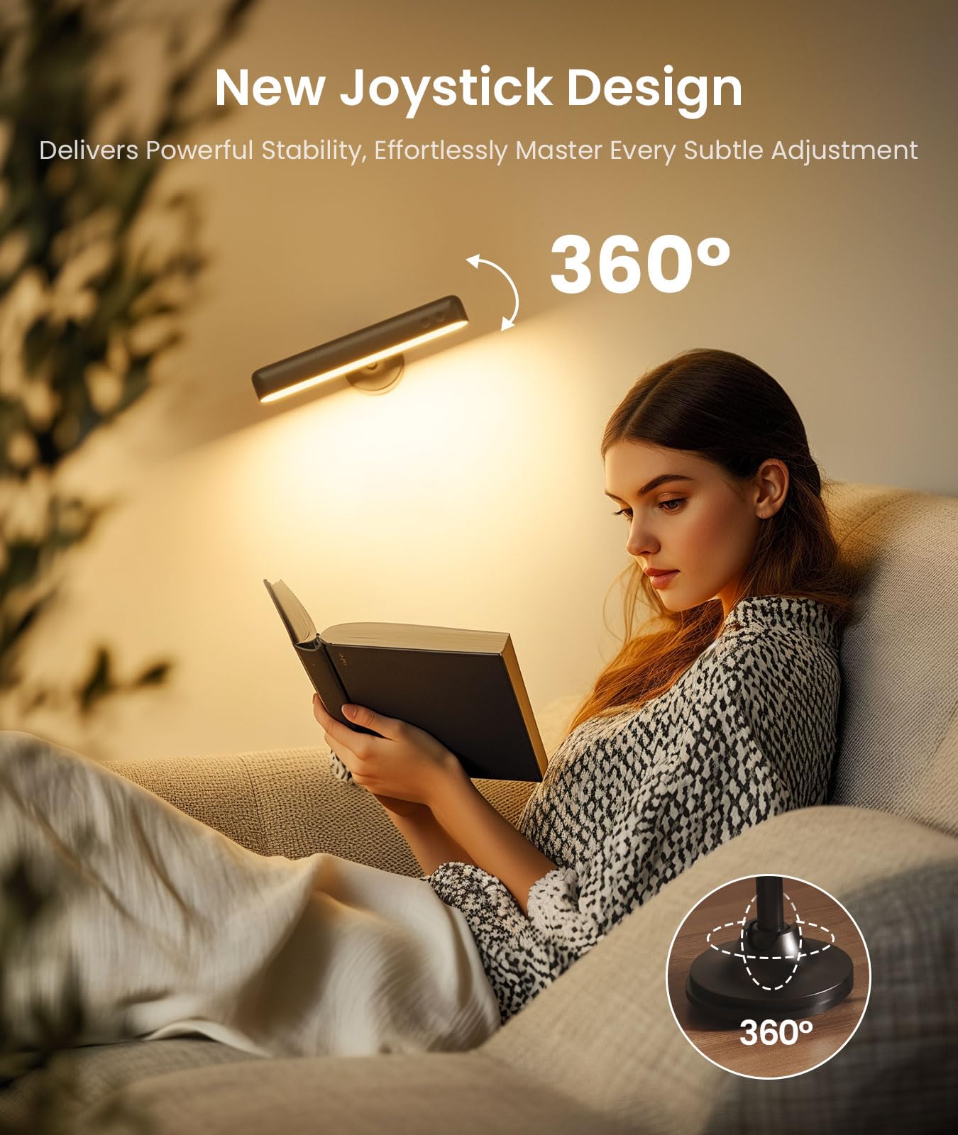 Rechargeable 7500mAh Battery Operated Wall Sconces for Bedroom,LED Wall Lights with Remote Control and Touch,360° Rotation,3 Colors Temperatures Dimmable Black Wall Lamps with 15 RGB Colors,2 Pack