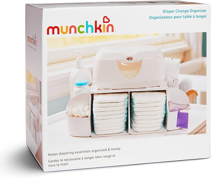 Munchkin® Diaper Change Organizer, Green/white