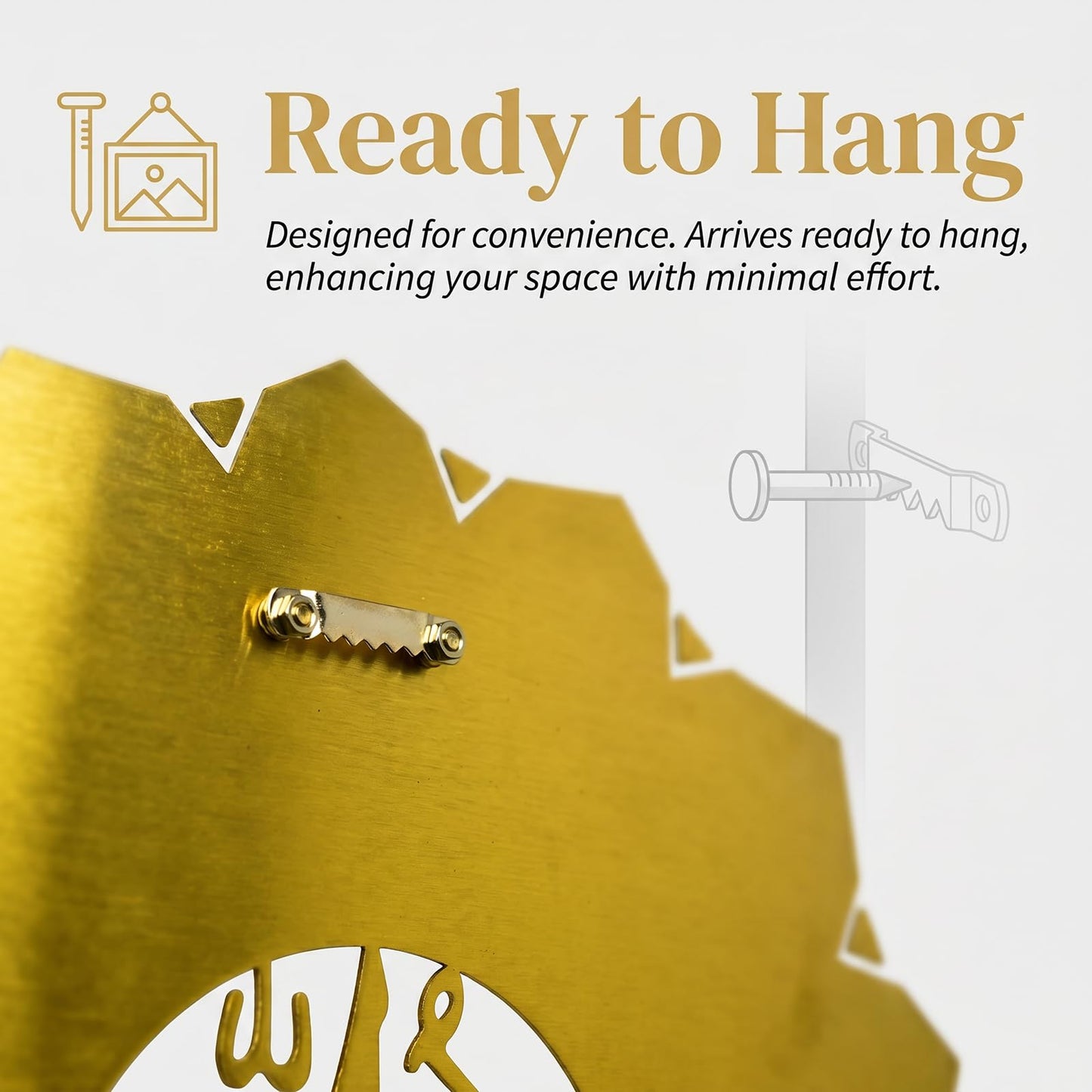 BoiCkyo 99 Names of Allah Islamic Wall Art, 3D Handmade Gold Metal Arabic Calligraphy for Living Room & Prayer Room, Ready to Hang Muslim Gift for Ramadan & Eid (19.7"x19.7")
