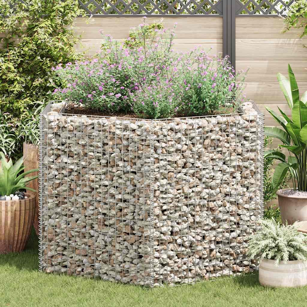 Favemtsl Hexagonal Gabion Raised Bed 63"x55"x39" Galvanized Steel Planter Box for Outdoor Garden Beds, Large Outdoor Raised Flower Bed for Patio, Backyard and Lawn