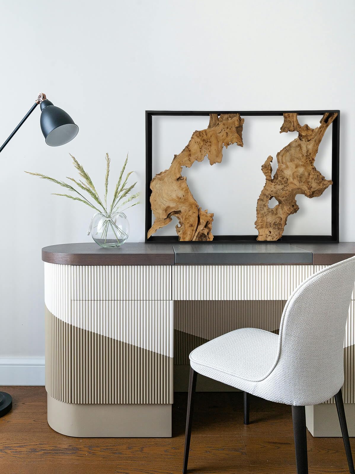 24''x16''Rustic Wood Wall Decor - Handcrafted Live Edge Wooden Art for Farmhouse Living Room, Bedroom, Kitchen, or Office - Unique Natural Design