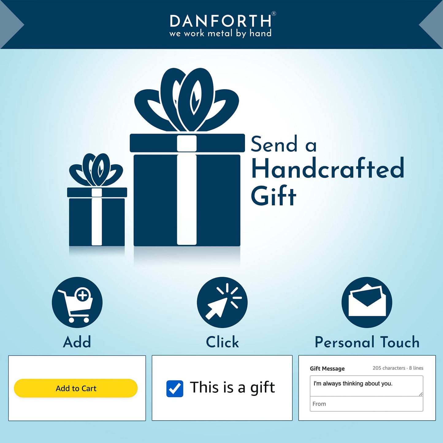 DANFORTH - Herald Angels Ornament - Satin Ribbon - 1 7/8 x 2 Inches - Handcrafted in The USA - Gift Boxed