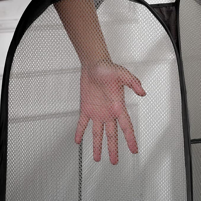 2 Laundry Baskets, pop-up Laundry Baskets, Foldable mesh Laundry Baskets (Each with 2 Reinforced Handles, Blue