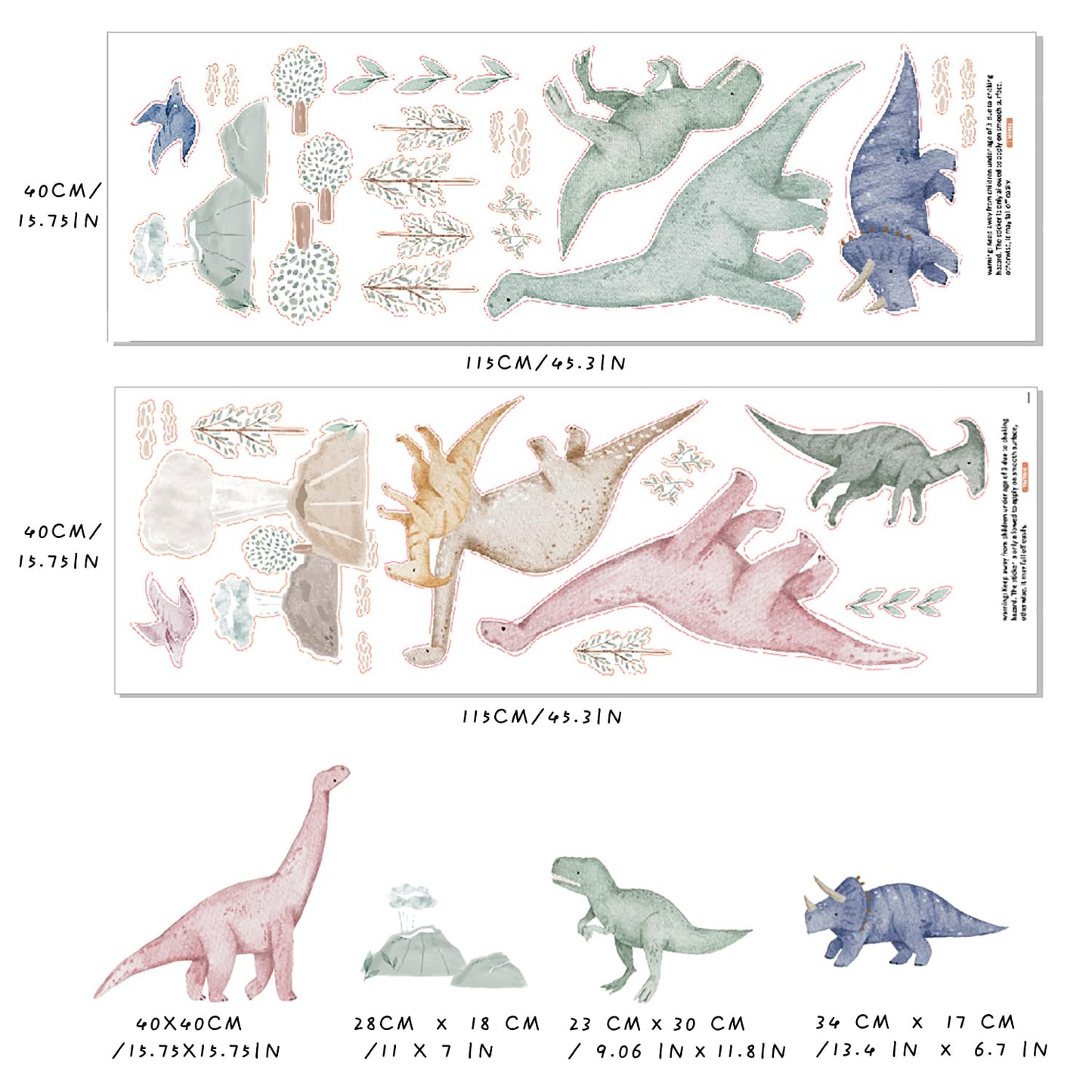 Liwo Dinosaur Wall Decals, Dino Alphabet Wall Stickers, Wall Decor for Boy Girl Kids Nursery Baby Bedroom Living Room Classroom