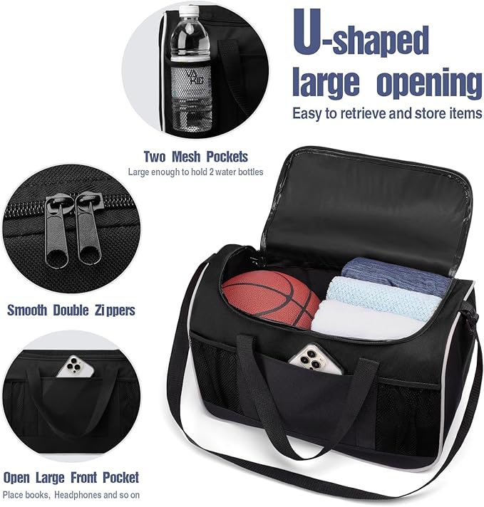 BuyAgain Duffle Bag, 17" Small Travel Carry On Sport Duffel Gym Bag.
