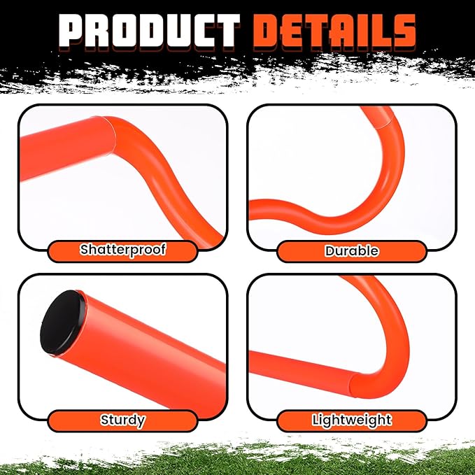 Wettarn 10 Pcs Speed Agility Training Hurdles Detachable Durable Hurdle Agility Plyometric and All Purpose Speed Training Equipment for Athletes Soccer Basketball