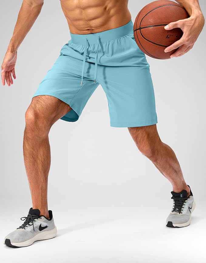 Men's Running Shorts with Zipper Pockets 9 Inch/ 7 Inch / 5 Inch Lightweight Quick Dry Gym Workout Athletic Shorts for Men(5 inch0