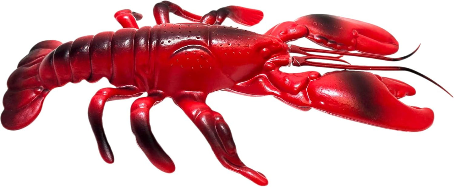 (11") (6) Realistic Red Maine Lobster Plastic Prop Toy Party Decoration Fish Net Sea Ocean