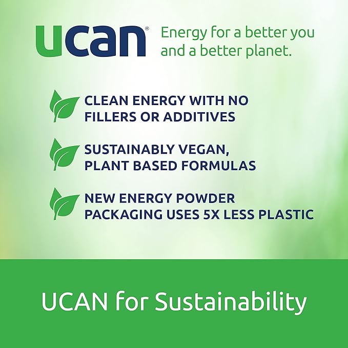 UCAN Energy + Whey Protein Powder - 19g Per Serving with Amino Acids EAAs & BCCAs - Keto Protein Powder - No Added Sugar, Gluten-Free - Cocoa - 12 Servings