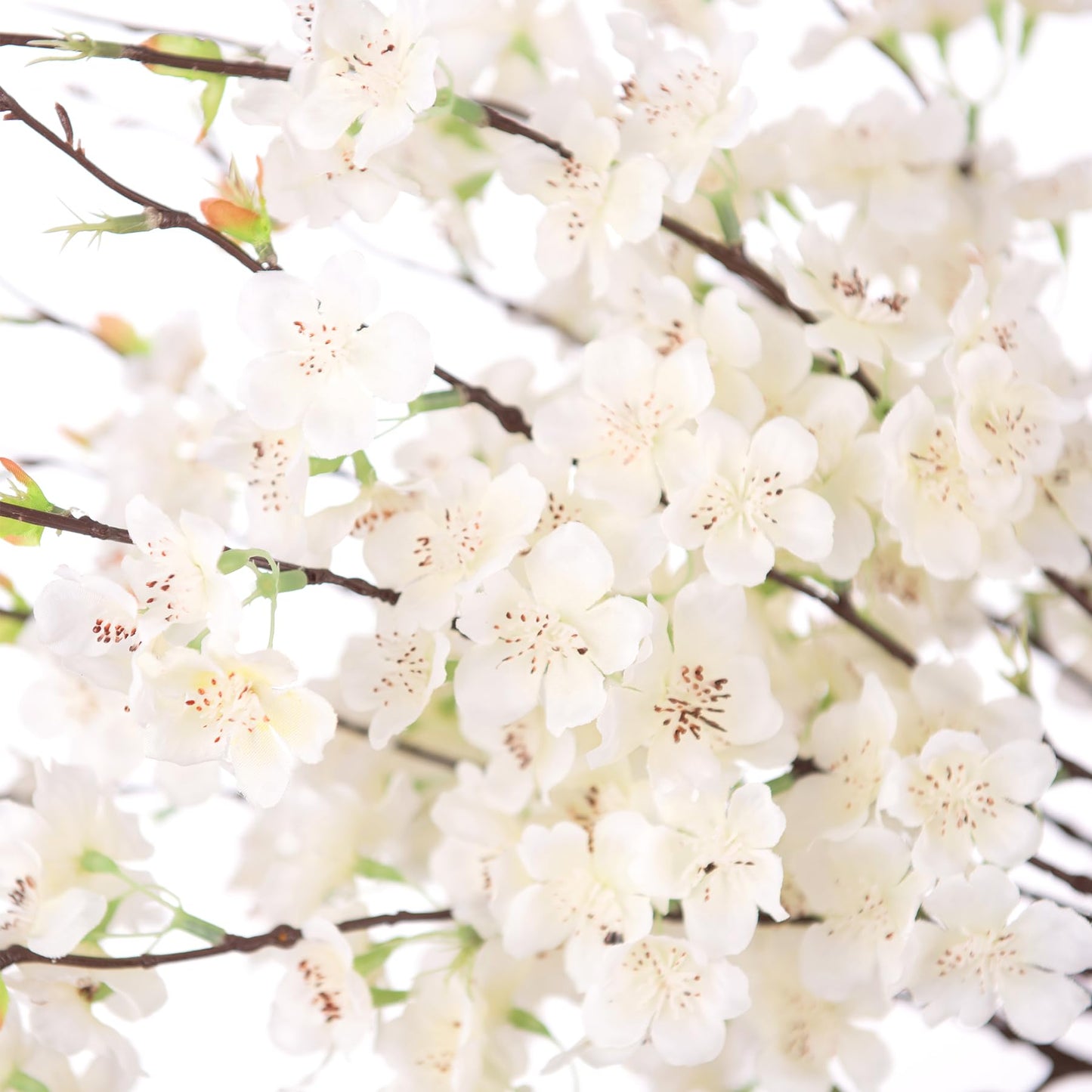 INXUGAO 12 PCS Faux Cherry Blossom Branches Decor 18.11 Inch Fake Artificial Cherry Flowers for Home Indoor Decoration Vase Arrangement Table Living Room Bedroom Spring Decor