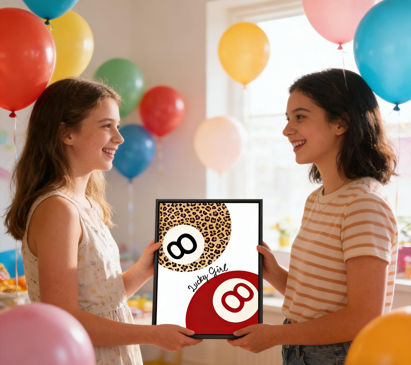 6Pcs Red Trendy Leopard Wall Art Funky Lucky 8 Ball Poker Painting Pictures Preppy Cherry Bow Wall Decors Y2K Cheetah Posters Print Artworks for Bedroom Dorm Apartment Home Decoration 8x10in Unframed