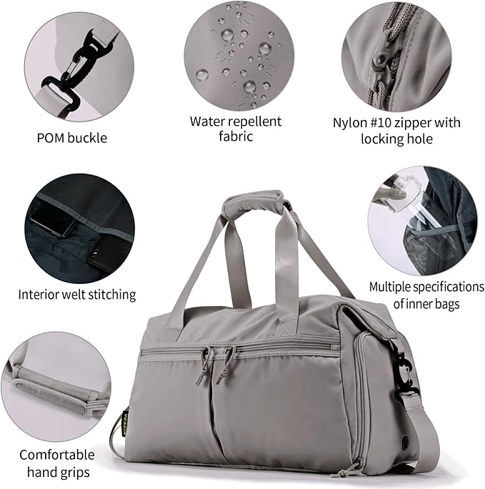 Weekender Duffel Bag with Shoe Compartment And Wet Pocket-Luggage Everyday Overnight Bag for Men and Women Travel-Carry On Gym Bag