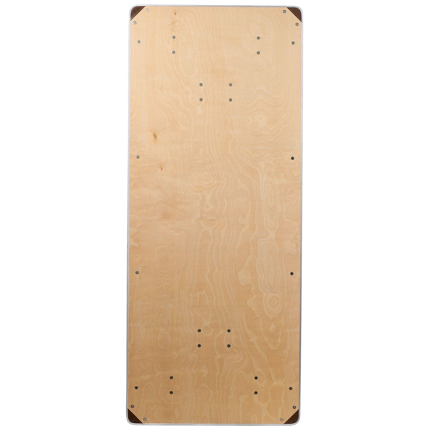 Flash Furniture Fielder 6-Foot Rectangular HEAVY DUTY Birchwood Folding Banquet Table with METAL Edges and Protective Corner Guards