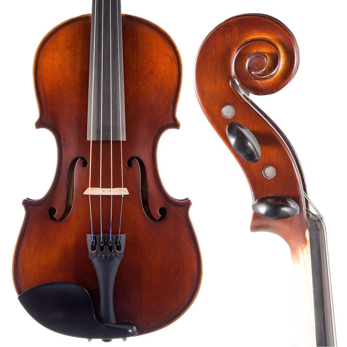 Bunnel Pupil Violin Outfit 4/4 Full Size Clearance By Kennedy Violins - Carrying Case and Accessories Included - Solid Maple Wood and Ebony Fittings RB300