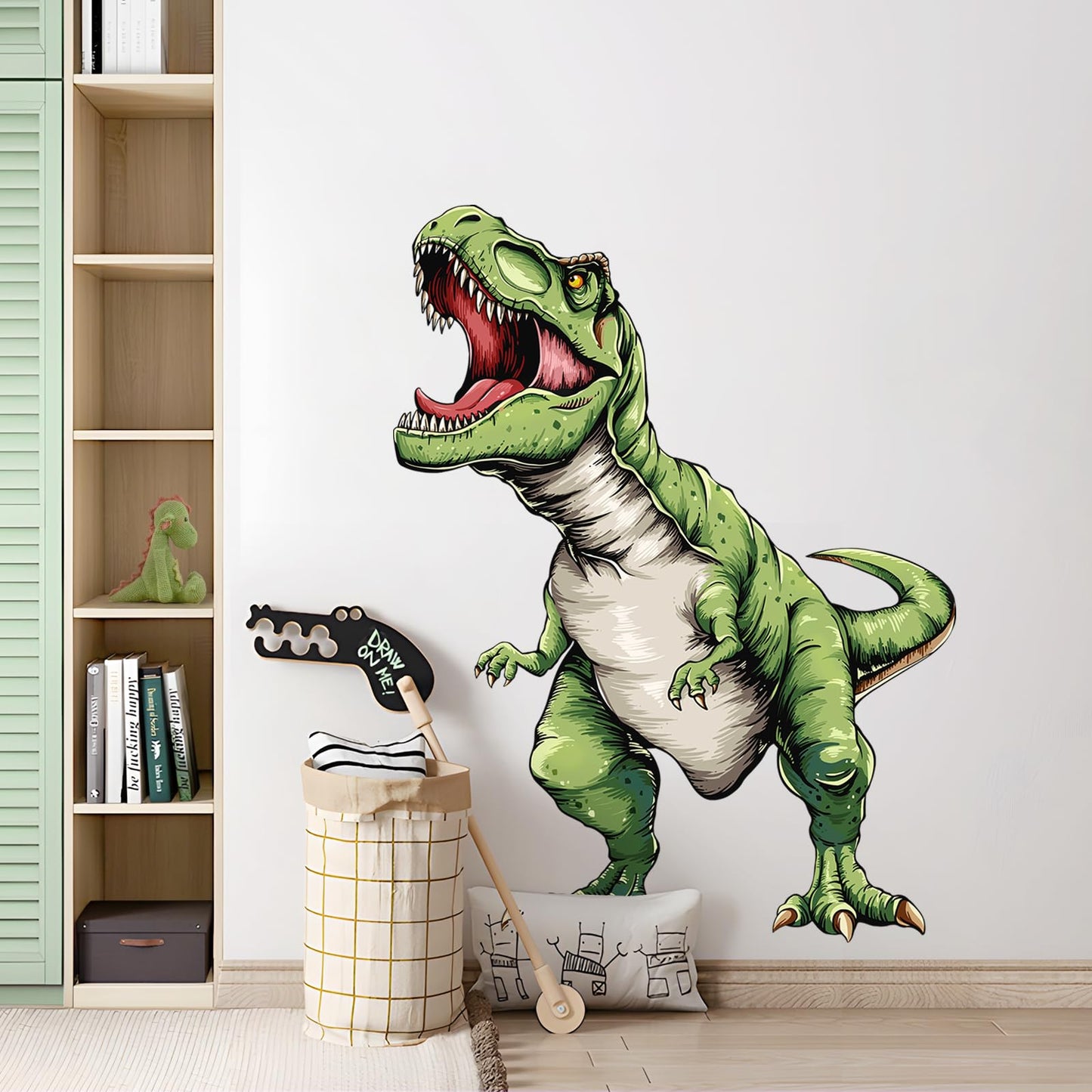 Tanlaby Large Dinosaur Wall Decals T-rex Wall Stickers Peel and Stick Decal for Baby Boys Kids Bedroom Nursery Playroom Decor（31.1×40.6in）