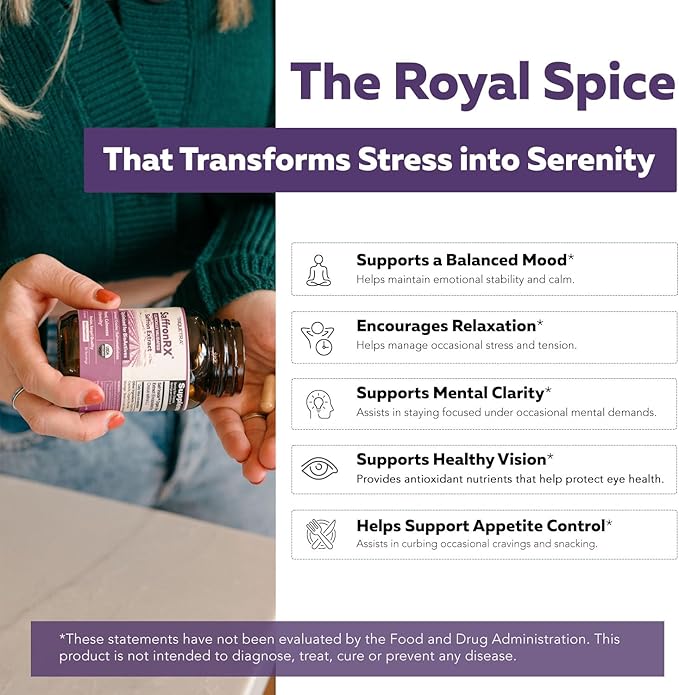 Organic Saffron Extract: Optimized Extract with Safromotivines, Safranal, and Crocins – Clinically Studied | Premium Persian Sargol Quality | Supports Mood, Calmness, and Relaxation – 3-Pack