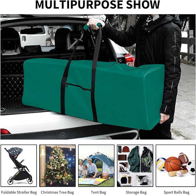 Urbanstand 48 Inch Travel Duffle Bag Extra Large Sport Equipment Duffel Bags with 2-way Lockable Zippers (Green)