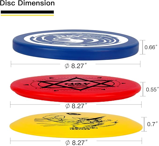 NQV Disc Golf Set with Backpack,Disc Golf Beginner Set,12 Pack Flying Discs with Putters Drivers Mid Ranges+1 Blue Disc Golf Bag Fluorescent Portable Outdoor Indoor