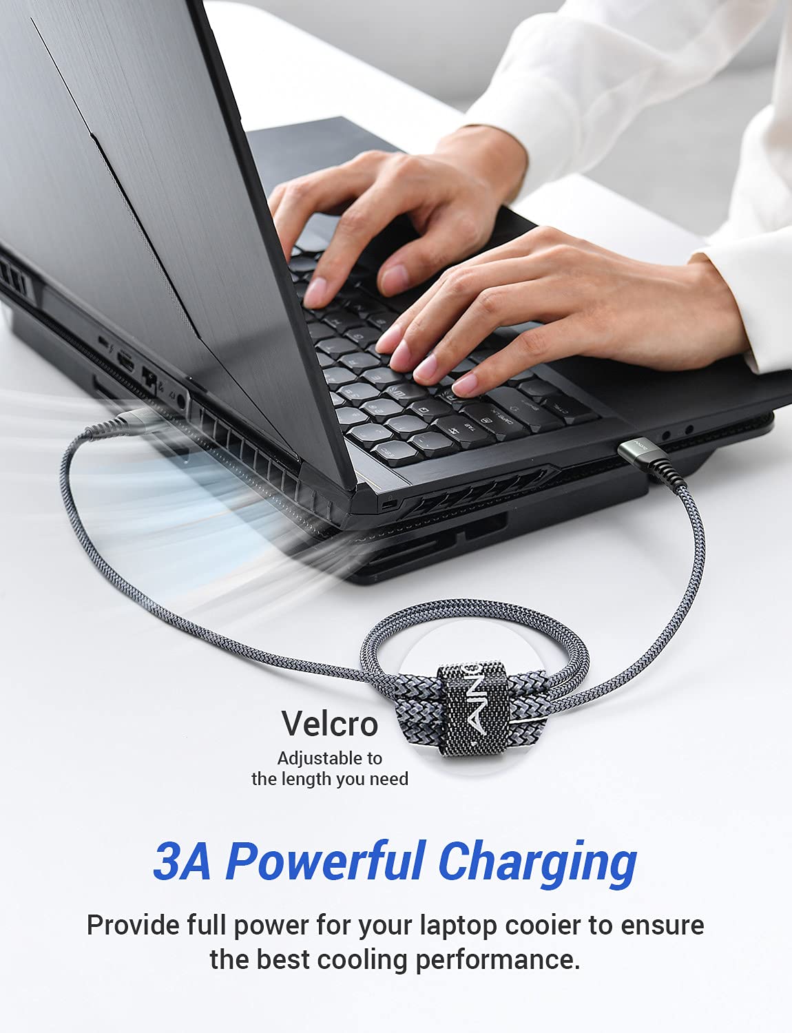 3.0 Cooler,10Ft/Grey, 2 Pack AINOPE USB to USB Cable, USB A to A Male to Male Cable [Never Rupture] Double End Type A