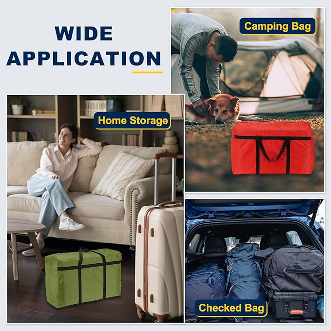 Extra Large Duffle Bag, 30 x 19 x 11 in Travel Big Duffle Bag with Zipper Handle Storage Foldable Waterproof Lightweight Bag for Women Men Travel Moving Camping (Black)