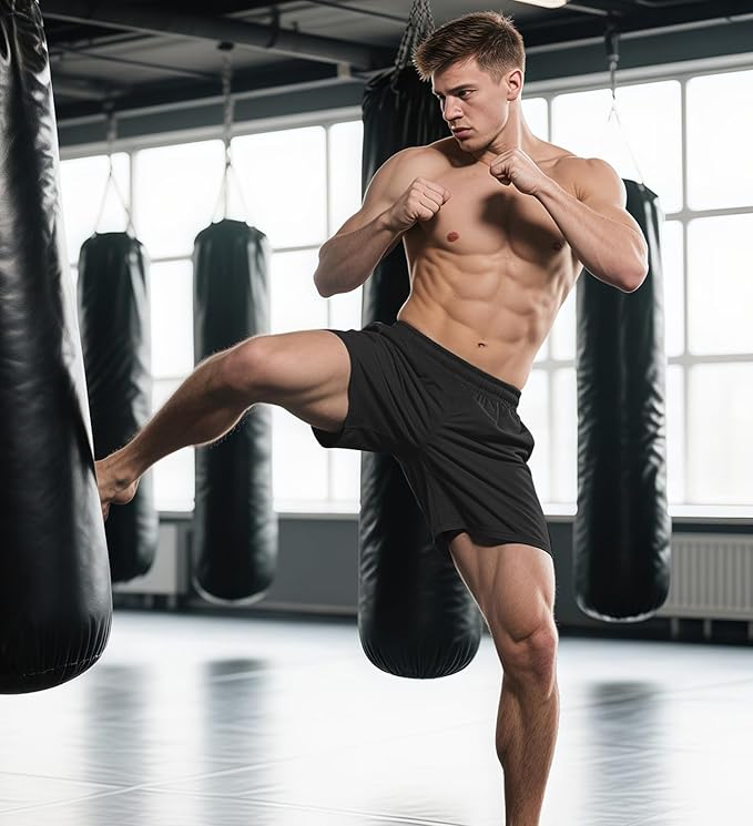 Aolesy Men's Gym Shorts Linerless & Liner - 5" Quick Dry Workout Running Shorts with Zip Pockets Sports Athletic Shorts