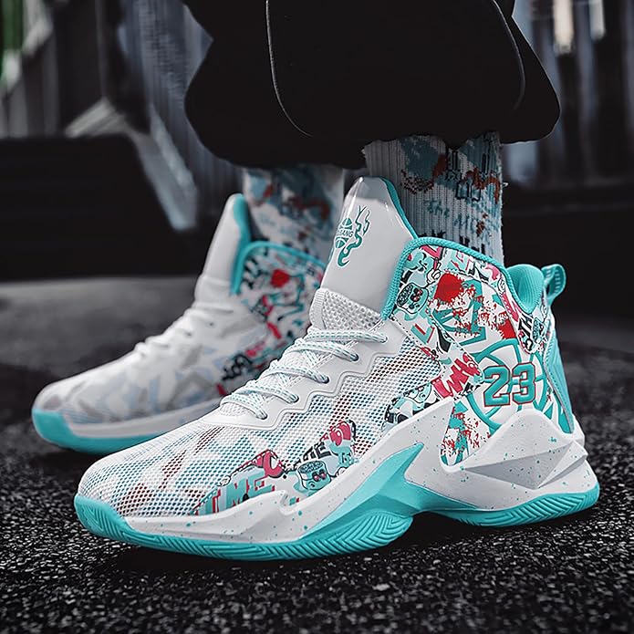 Boys Basketball Shoes Breathable Indoor Athletic Shoes Youth Outdoor Fashion Sneakers Comfortable Basketball Shoes for Girls