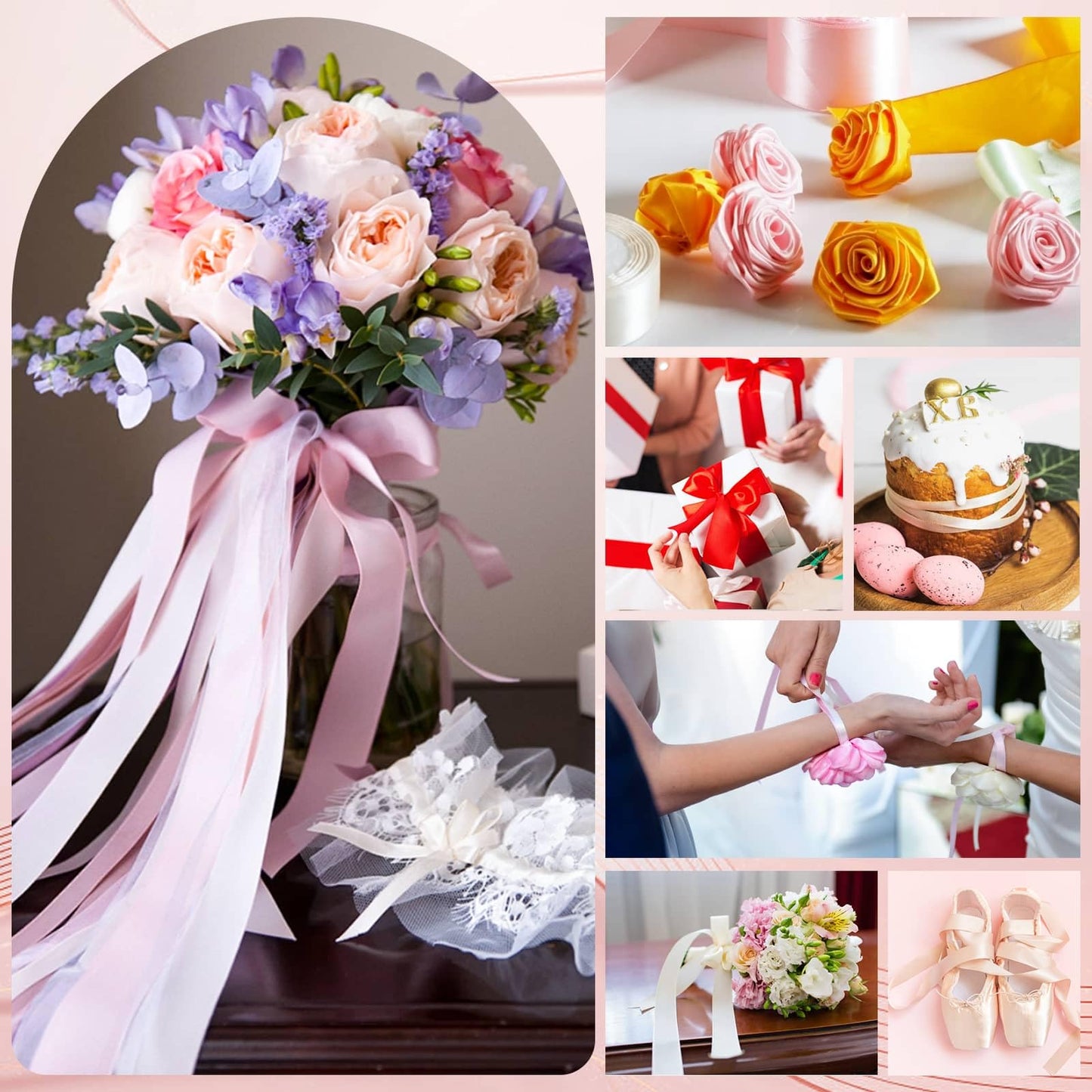 449Pcs Flower Bouquet Wrapping Accessories with Floral Wrapping Paper Gold Crowns Butterfly Decorations Gem Pins and Wooden Sticks, Ribbons for Money Bouquet Mother's Day Baby Shower Graduation