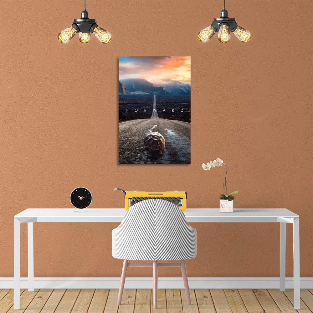 Inspirational Entrepreneur Quotes with Words Wall Art Motivational Forward Painting Prints on Canvas Modern Inspiring Posters Prints Artwork Home Office Classroom School Decor - 12" Wx18 H