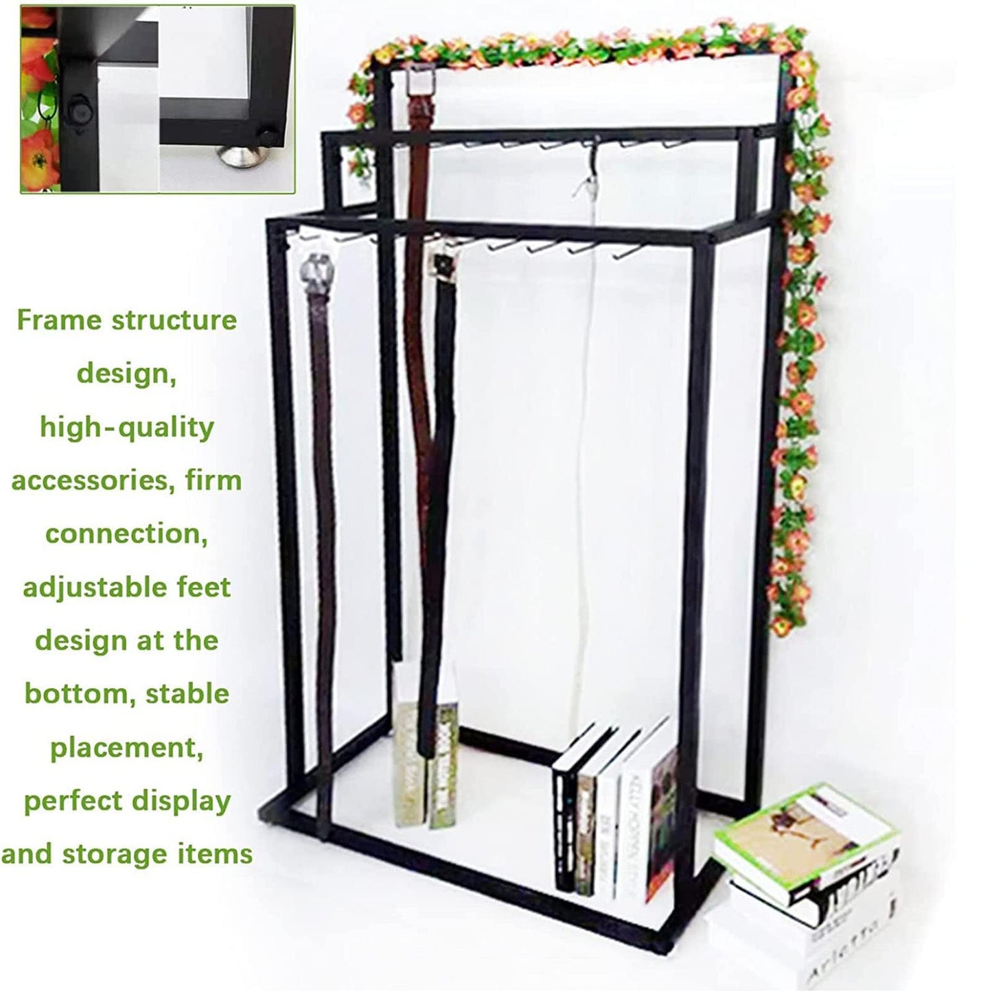 Gold Mobile Rolling Clothes Rack with Wheels - Versatile Commercial Hanger for Retail Stores & Home Storage - 150x40x150cm Clothing Display Solution for Boutiques