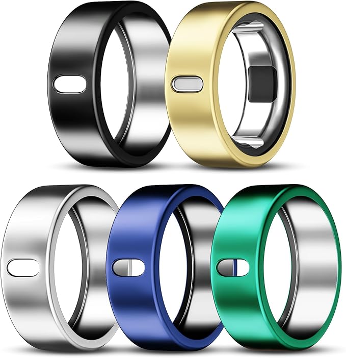 5 Pack Cover Compatible with Oura Ring Gen 4/Oura Ring Gen 3 Horizon/Heritage, Surport Charging with Cover on, Anti-Scratch TPU Protector for Oura Rings Accessories Women Men (Size 13)