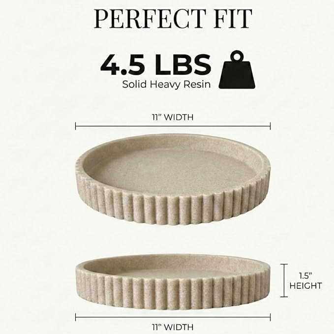 OAKOA Decorative Tray for Decor - Coffee Table Tray for Living Room - Round Tray for Home Decor - Coffee Table Decor Centerpiece - Modern Minimalist Centerpiece