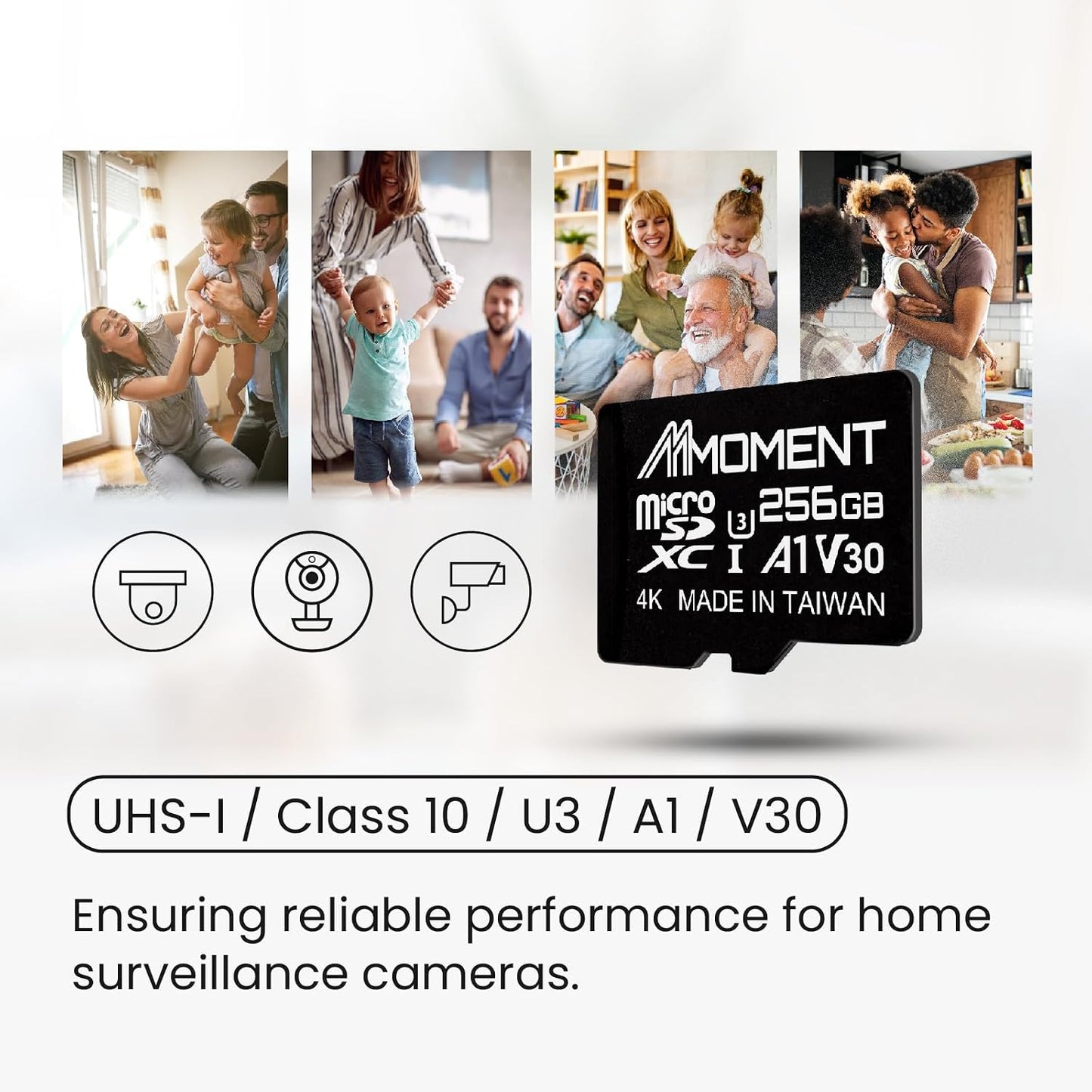 MMOMENT 256GB MM13 A1, U3, V30, 10 100 70 Micro SDXC Card, Jolly, UHS-I, Class Compatible, Read Speed Up to MB/s