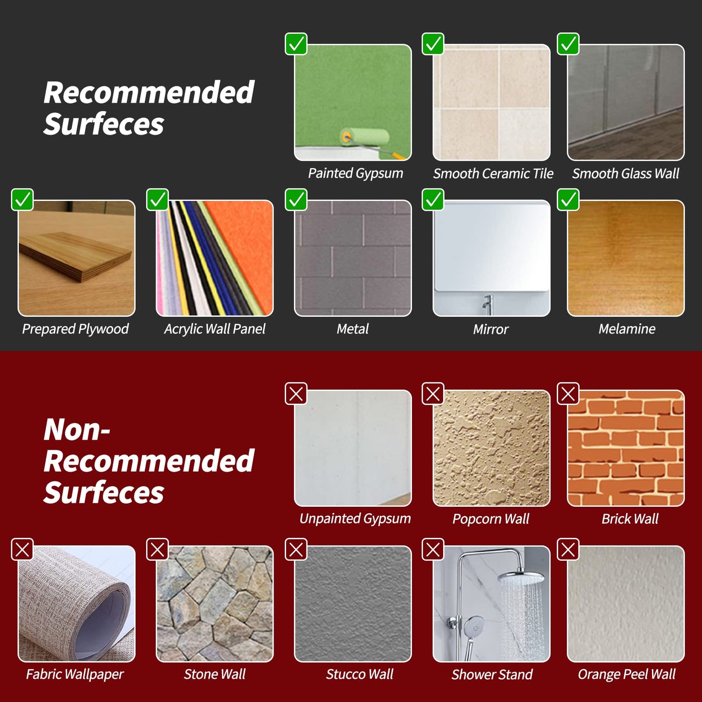 Art3d 12" x 12" Peel and Stick Tile Kitchen Backsplash Sticker Gray Brick (6 Tiles)
