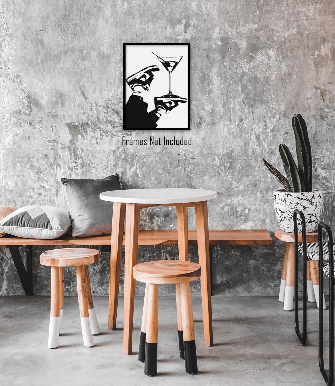 Bar Cart Accessories & Decor (UNFRAMED 12 x 16) Cocktail Wall Art Alcohol Drink Aesthetic Streetwear Fashion Shoes Sneaker Poster Wall Art Prints Martini Sneaker