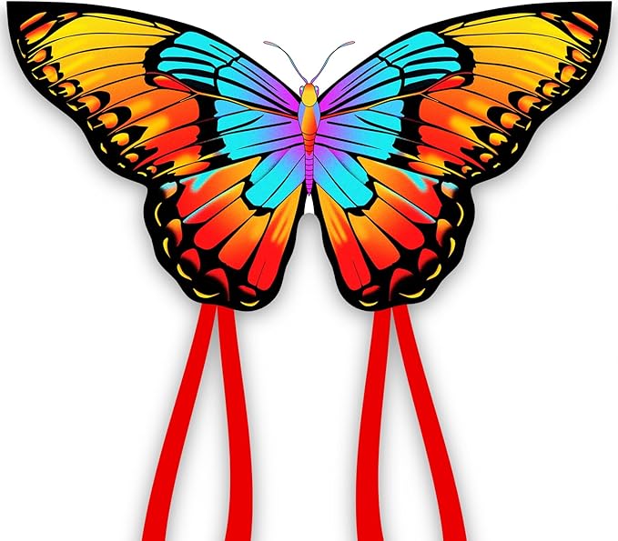 Xida Butterfly Kite for Kids & Adults, Easy to Fly, Ages 4-8, Large Kite with 300ft Handle, Perfect for Beach Trips