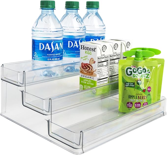 Dial Industries 3 Tier Expandable Kitchen Cabinet Shelf Organizer, Clear