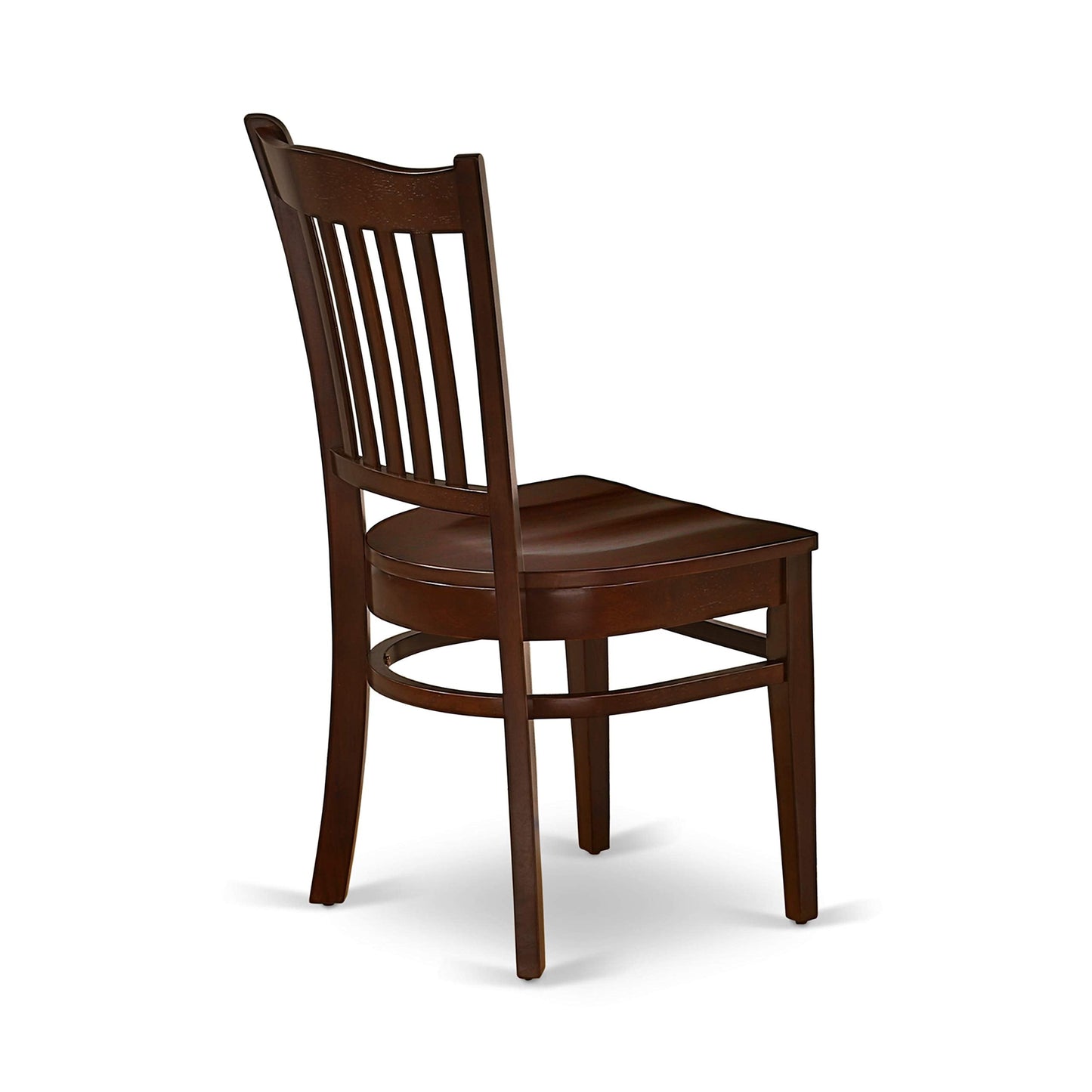 East West Furniture DUGR7-MAH-W 7 Piece Kitchen Table & Chairs Set Consist of a Rectangle Dining Room Table and 6 Solid Wood Seat Chairs, 36x60 Inch, Mahogany