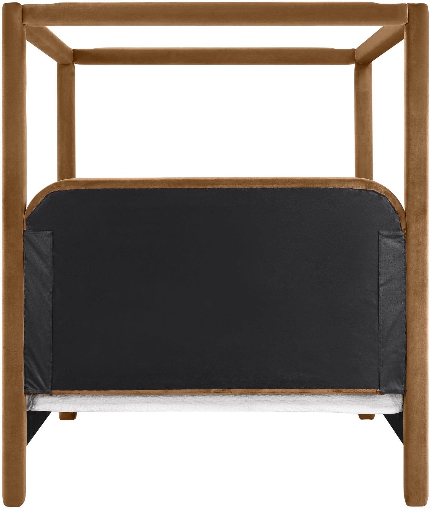 Meridian Furniture Salina Saddle Velvet Upholstered Queen Bed
