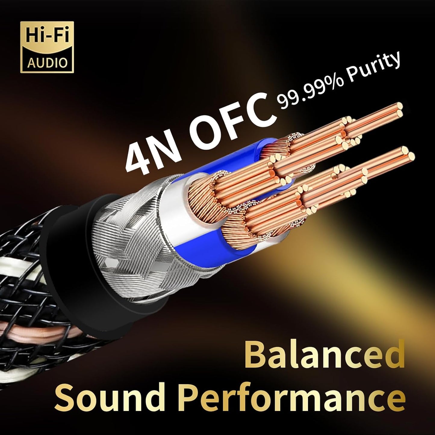3.0 4.92ft B,4N Core,24K Card,Mixer,Synthesizer(4.92ft/1.5m) USB HiFi Audio Cable -USB A to USB OFC Gold-Plated