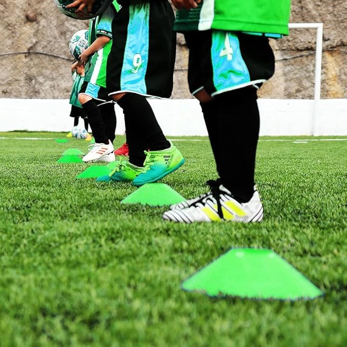 Pro Speed & Agility Training Set—Includes 12 Rung 20ft Adjustable Agility Ladder with Carrying Bag, 12 Disc Cones, 4 Steel Stakes, 1 Resistance Parachute, Use Equipment to Improve Footwork Any Sport