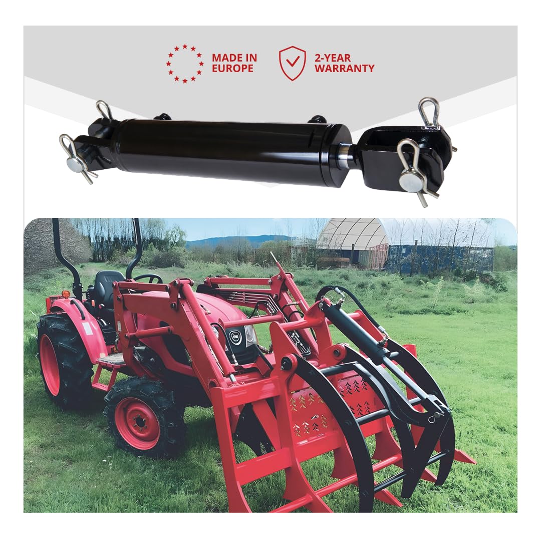 Magister Hydraulics Double Acting Hydraulic Cylinder - AG Clevis Hydraulic Cylinder 2500 PSI tie-Rod Alternative 3.5" bore 18" Stroke (3.5x18)