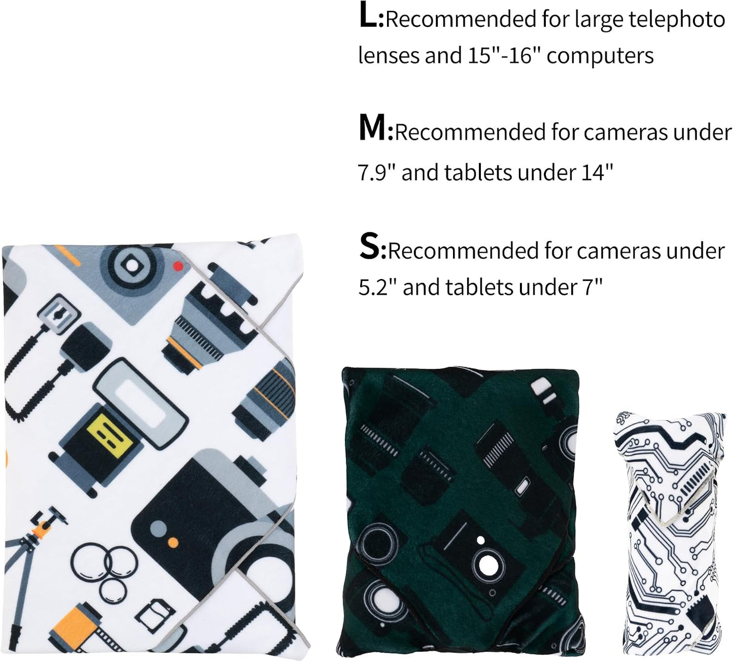 3pcs Camera wrap, Protective Wrap, Magic Self-Adhesive Cloth, Anti-scratch Lens Camera Wrap, Folding, Washable, Lens
