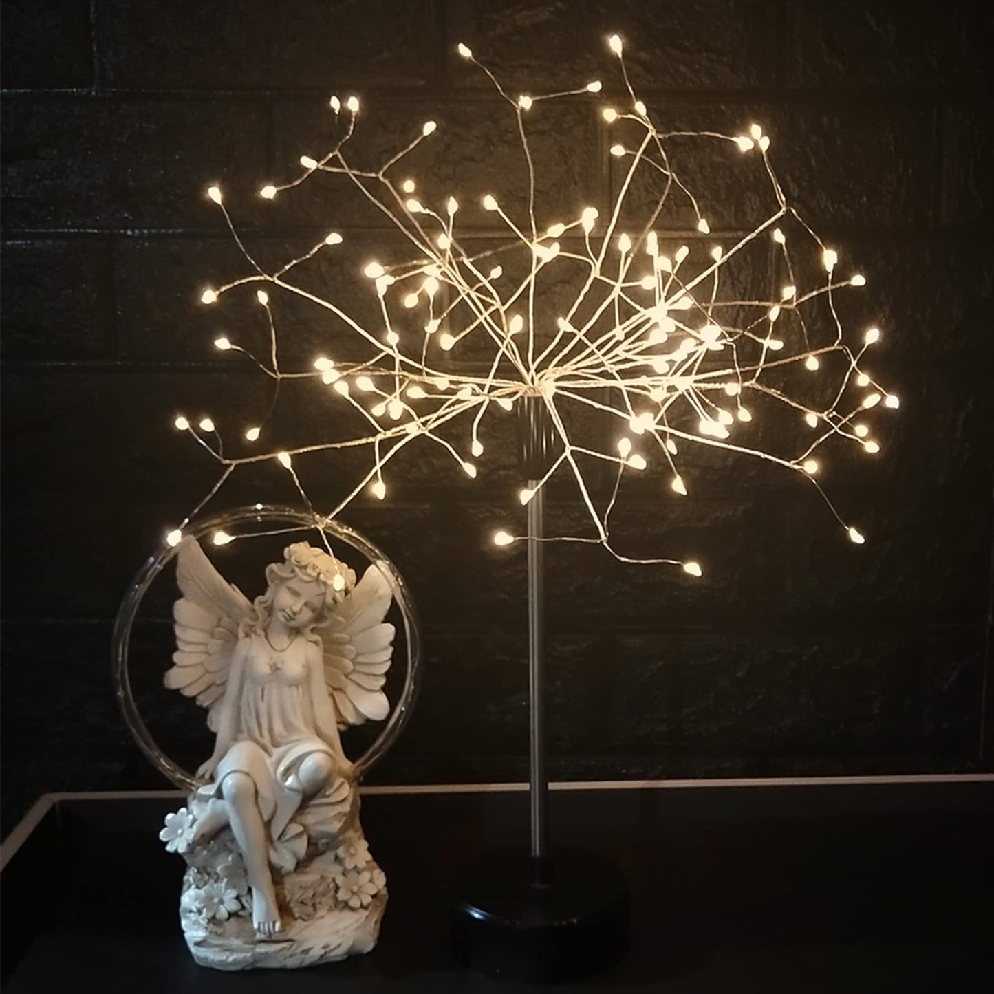 Chims Firework Centerpiece Lights,120 LED Fairy Light Banquet Table Centerpiece Lighting Decoration Star Pyrotechnics, Battery Operated Spirit Tree with Remote, for Dinner Indoor Christmas Party Decor