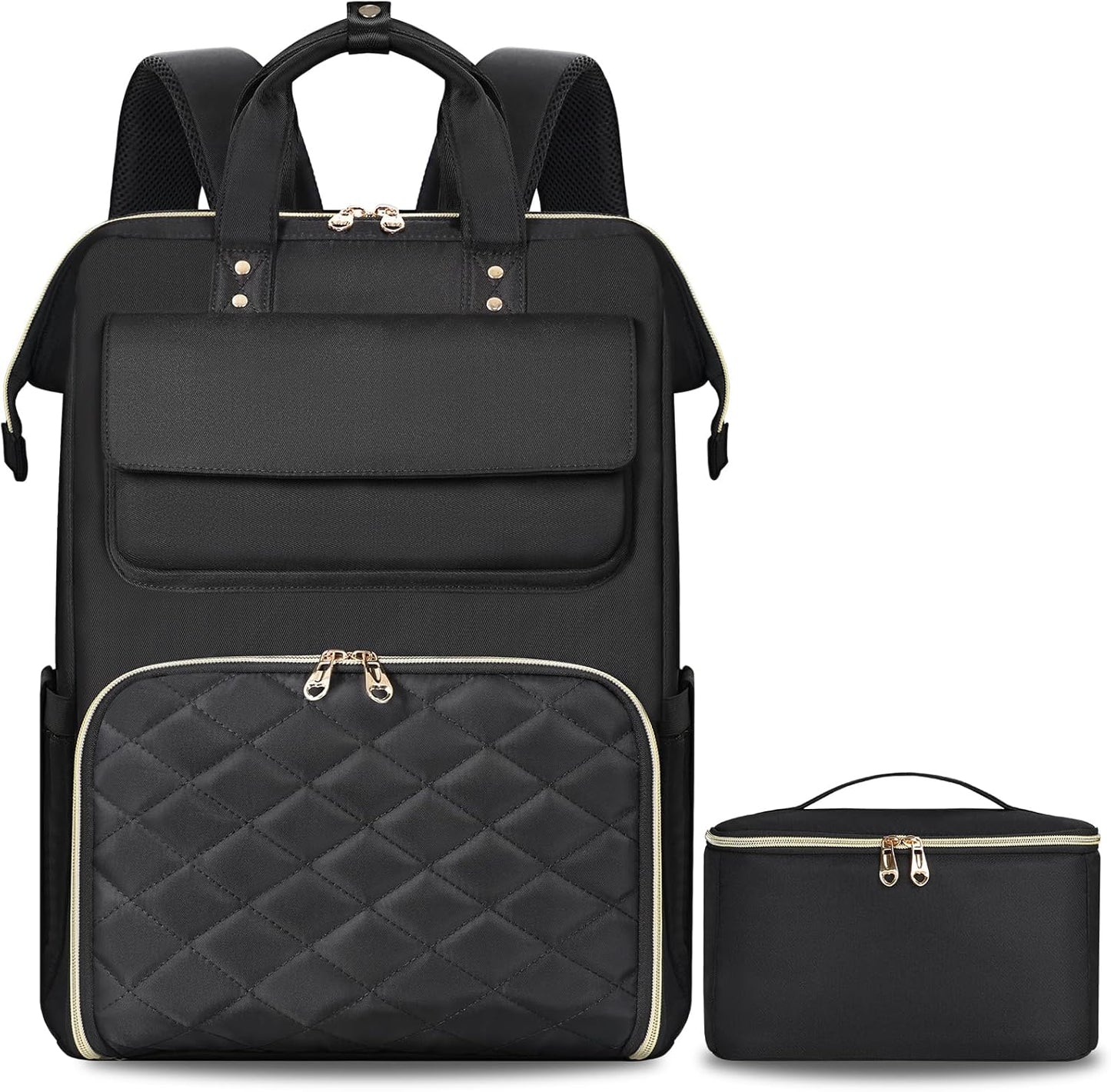 Backpack 17.3 Inch Backpack Backpack BERTASCHE Lunch for Women, Laptop with Insulated Cooler Lunch box, Nurse