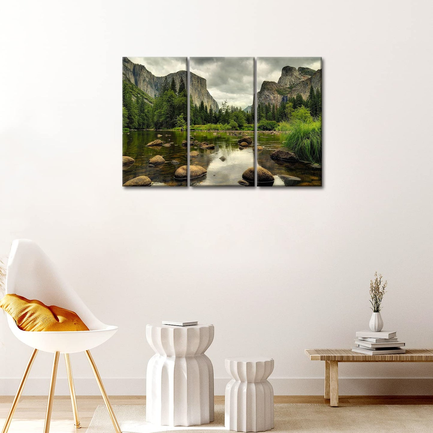 Yosemite Wall Art Nature National Park Lake Mountain Trees Rocks Pictures Prints On Canvas Landscape The Wall Decor for Home Modern Decoration