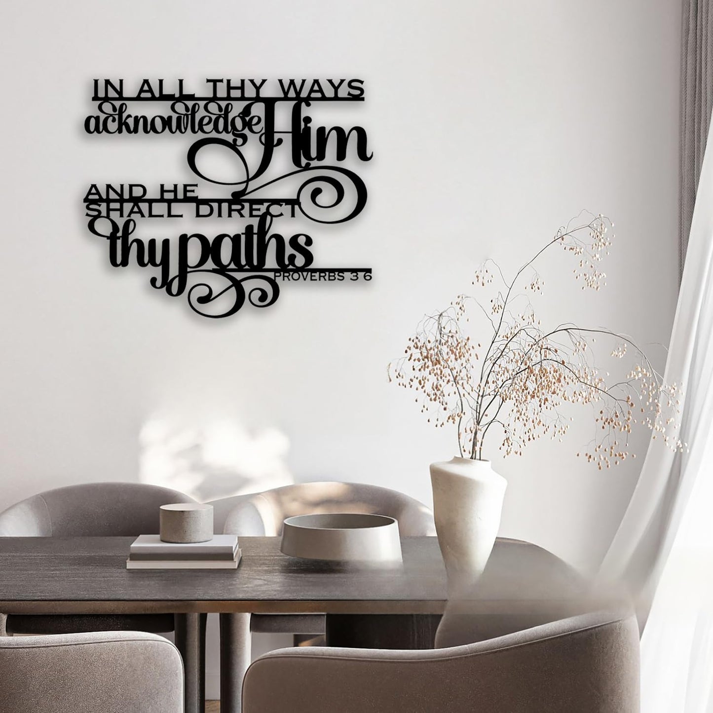 OPTYBVFD Proverbs 6 3 Metal Wall Decor - Christian Room Decor Scripture Wall Art Inspirational Home Decor for Living Room, Bedroom, Dining Room, Bathroom, Office (Black)